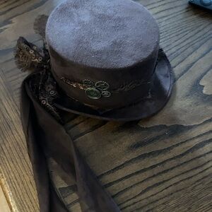 Spirit Black Steampunk Hat with Lace